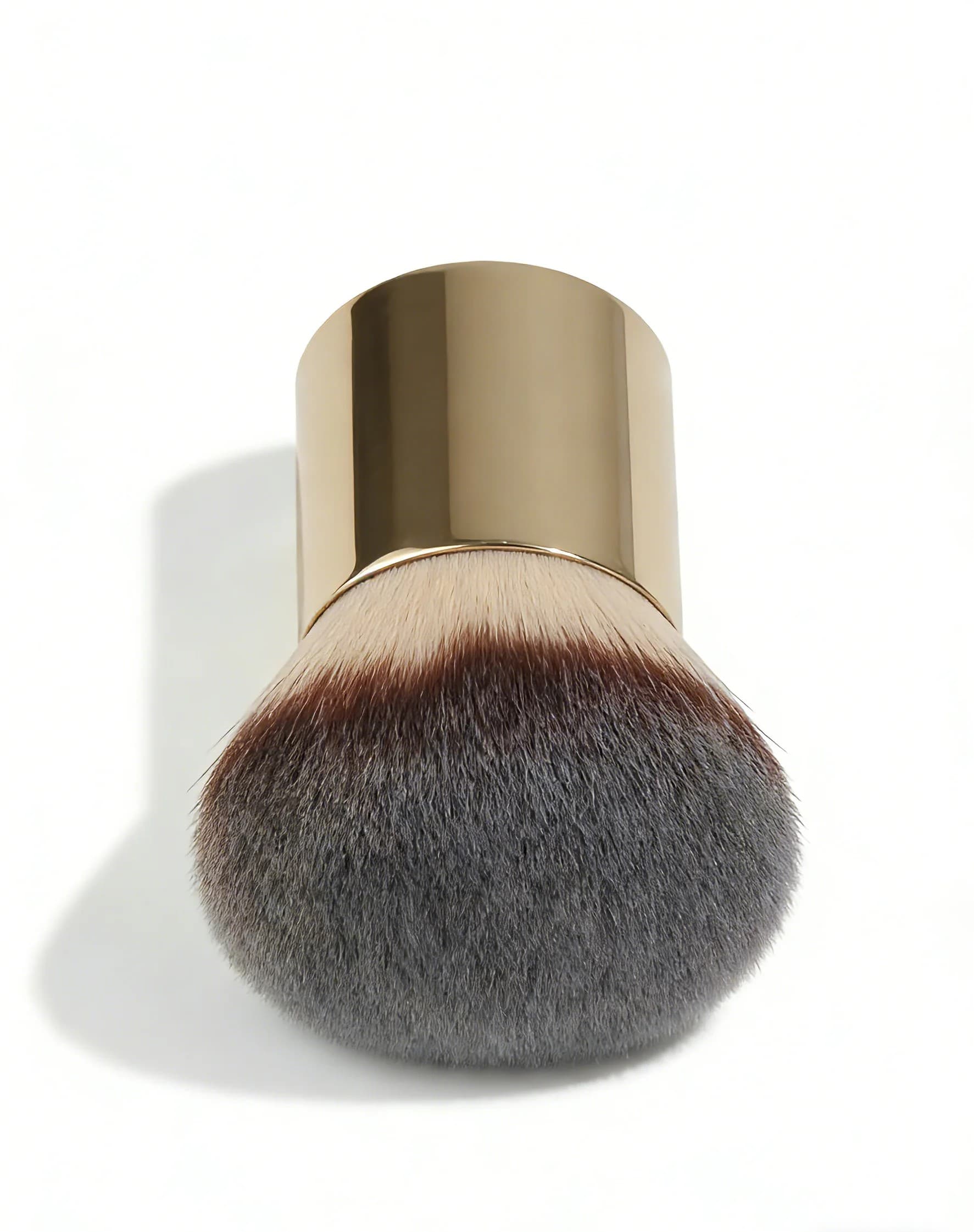 Black Copper Tube Makeup Brush - Large Flat-Top Surface Area