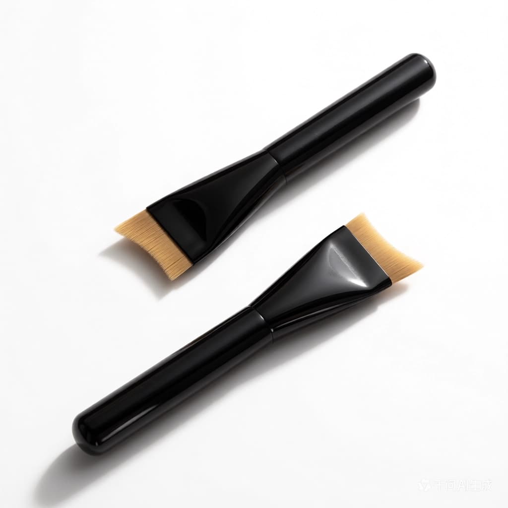 Crescent Shape Makeup Brush - Ergonomic Sculpted Handle