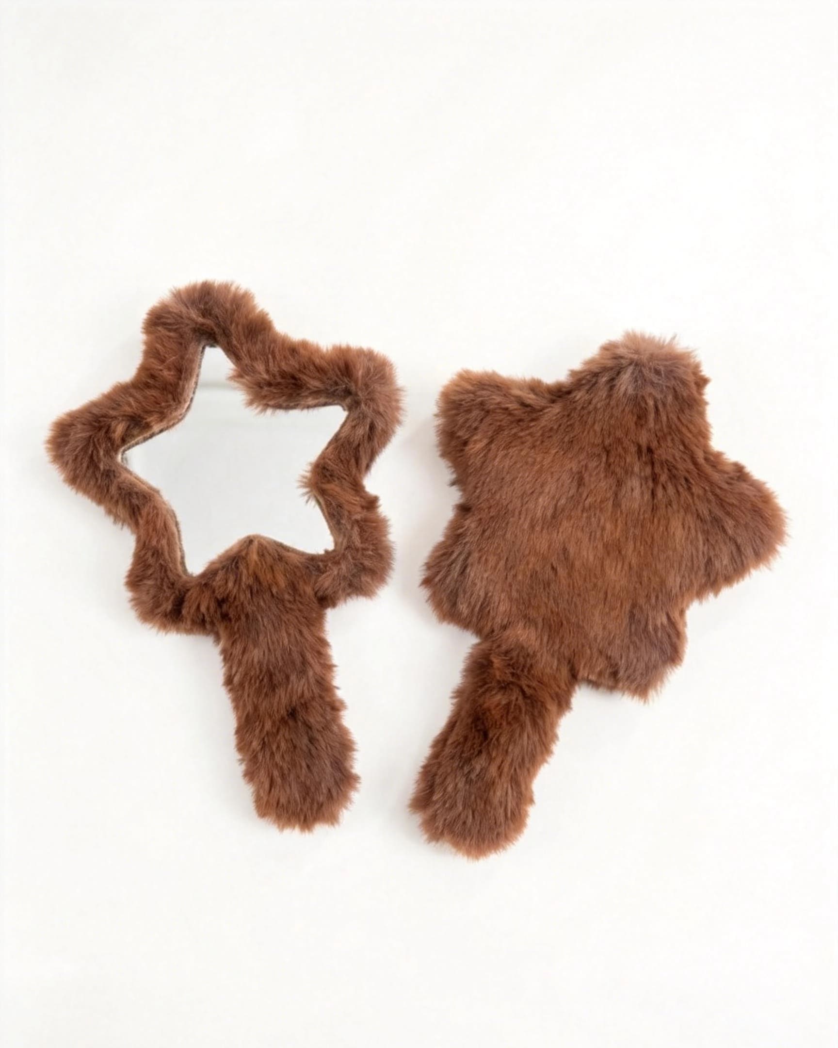 Plush Vanity Mirror - Ultra-Soft Faux-Fur Texture