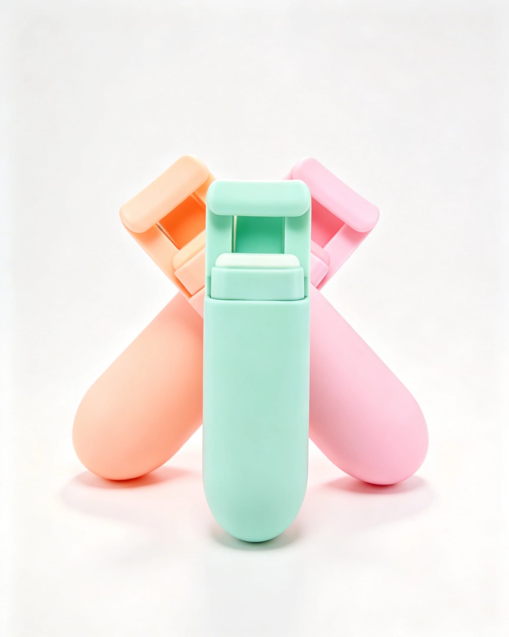 Mini Portable Eyelash Curler - Hidden Silicone Pad Storage