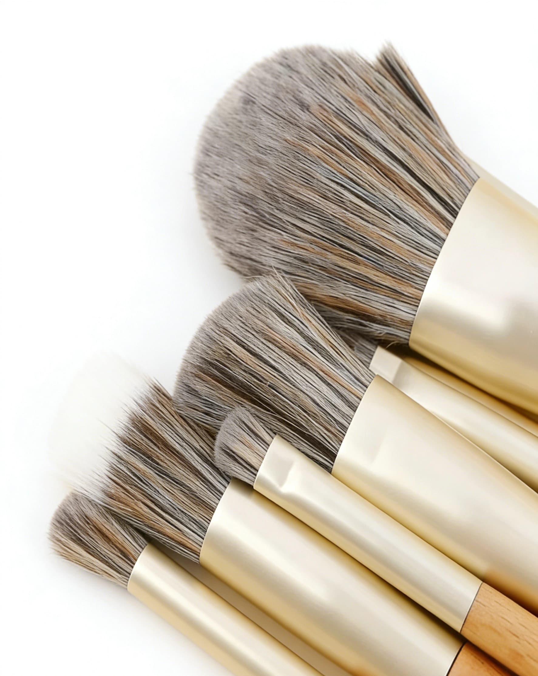 Premium Makeup Brush Collection (10pcs) - Anti-Corrosion Aluminum Ferrule