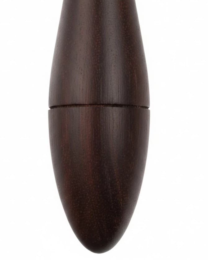 Black Loose Powder Brush - Sophisticated Dark Wood Grain