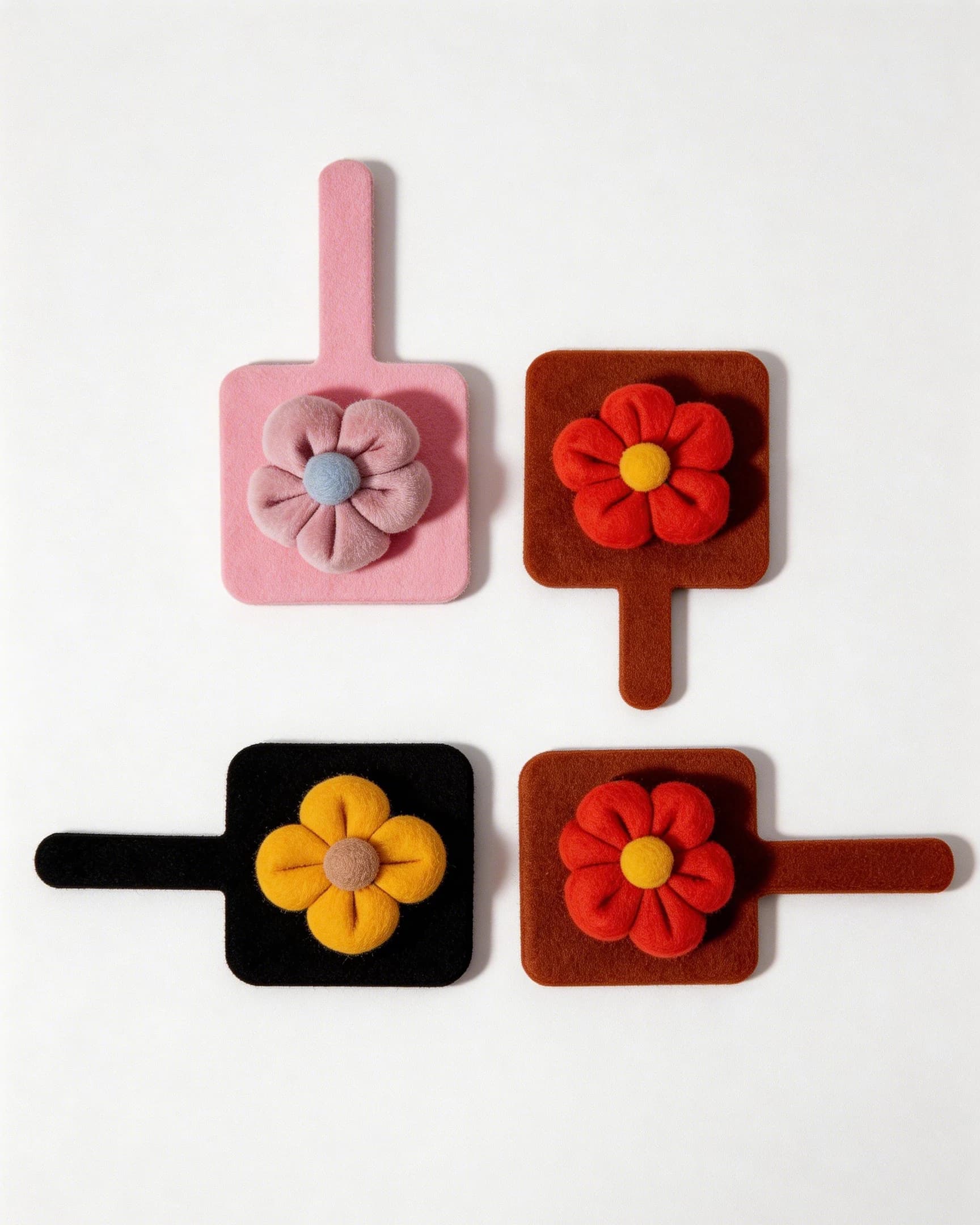 Custom color 3D flower handheld makeup mirrors for private label projects